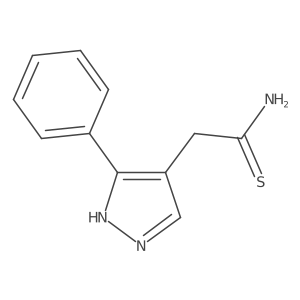 2-(3-phenyl-1H-pyrazol-4-yl)ethanethioamide结构式
