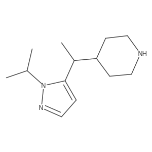 4-{1-[1-(propan-2-yl)-1H-pyrazol-5-yl]ethyl}piperidine Structure