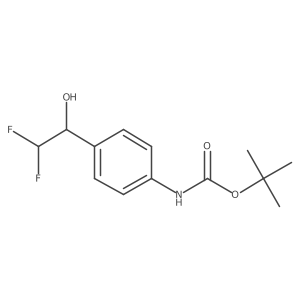 tert-butyl N-[4-(2,2-difluoro-1-hydroxyethyl)phenyl]carbamate结构式