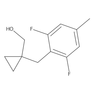 {1-[(2,6-Difluoro-4-methylphenyl)methyl]cyclopropyl}methanol结构式