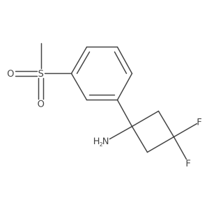 3,3-Difluoro-1-(3-methanesulfonylphenyl)cyclobutan-1-amine Structure