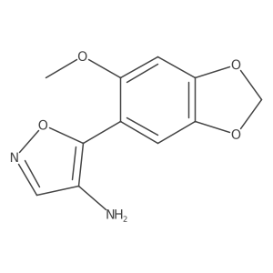 5-(6-Methoxy-1,3-dioxaindan-5-yl)-1,2-oxazol-4-amine Structure