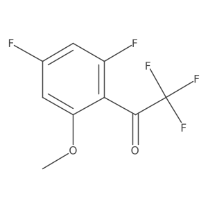 1-(2,4-Difluoro-6-methoxyphenyl)-2,2,2-trifluoroethan-1-one结构式
