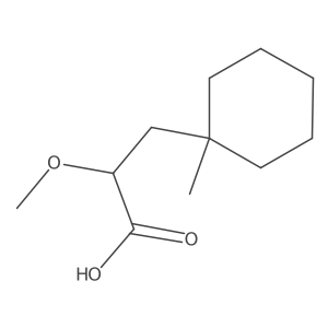 2-Methoxy-3-(1-methylcyclohexyl)propanoic acid结构式