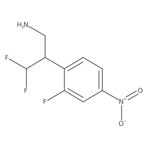 3,3-Difluoro-2-(2-fluoro-4-nitrophenyl)propan-1-amine结构式