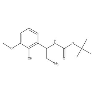 tert-butyl N-[2-amino-1-(2-hydroxy-3-methoxyphenyl)ethyl]carbamate Structure