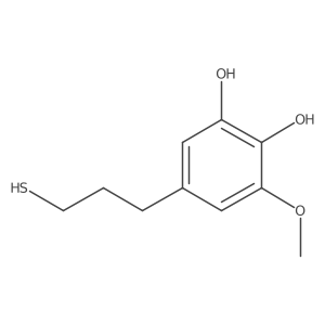 3-Methoxy-5-(3-sulfanylpropyl)benzene-1,2-diol结构式