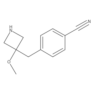 4-[(3-Methoxyazetidin-3-yl)methyl]benzonitrile Structure