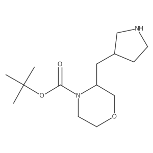 Tert-butyl 3-[(pyrrolidin-3-yl)methyl]morpholine-4-carboxylate Structure