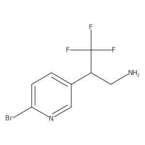 2-(6-Bromopyridin-3-yl)-3,3,3-trifluoropropan-1-amine结构式