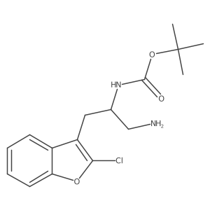 tert-butyl N-[1-amino-3-(2-chloro-1-benzofuran-3-yl)propan-2-yl]carbamate Structure
