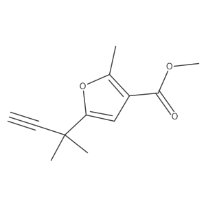 Methyl 2-methyl-5-(2-methylbut-3-yn-2-yl)furan-3-carboxylate结构式