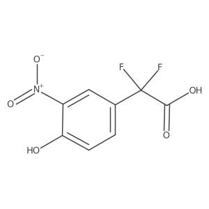 2,2-Difluoro-2-(4-hydroxy-3-nitrophenyl)acetic acid Structure