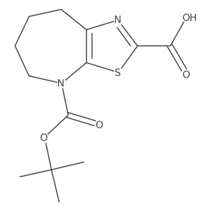 4-[(tert-butoxy)carbonyl]-4H,5H,6H,7H,8H-[1,3]thiazolo[5,4-b]azepine-2-carboxylic acid结构式