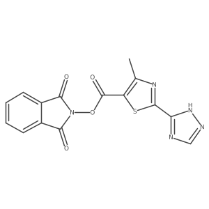 1,3-dioxo-2,3-dihydro-1H-isoindol-2-yl 4-methyl-2-(4H-1,2,4-triazol-3-yl)-1,3-thiazole-5-carboxylate结构式