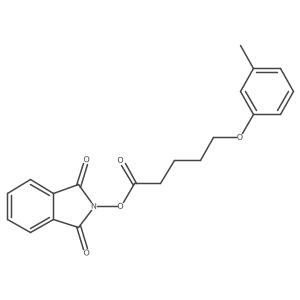 1,3-dioxo-2,3-dihydro-1H-isoindol-2-yl 5-(3-methylphenoxy)pentanoate结构式