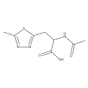 2-Acetamido-3-(5-methyl-1,3,4-thiadiazol-2-yl)propanoic acid结构式