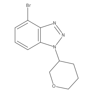 4-bromo-1-(oxan-3-yl)-1H-1,2,3-benzotriazole Structure
