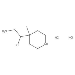 2-Amino-1-(4-methylpiperidin-4-yl)ethanol;dihydrochloride Structure