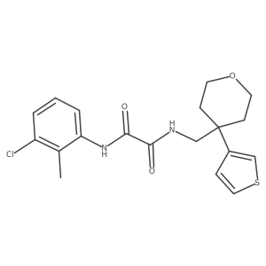 N1-(3-chloro-2-methylphenyl)-N2-((4-(thiophen-3-yl)tetrahydro-2H-pyran-4-yl)methyl)oxalamide Structure