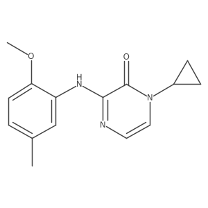 1-cyclopropyl-3-((2-methoxy-5-methylphenyl)amino)pyrazin-2(1H)-one Structure