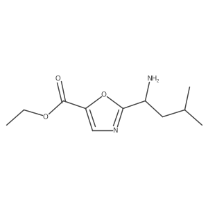 Ethyl 2-(1-amino-3-methylbutyl)-1,3-oxazole-5-carboxylate Structure