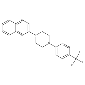2-[4-[6-(Trifluoromethyl)pyridazin-3-yl]piperazin-1-yl]quinoxaline Structure