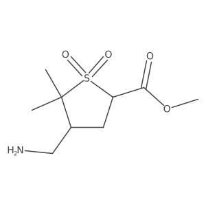 Methyl 4-(aminomethyl)-5,5-dimethyl-1,1-dioxo-1lambda6-thiolane-2-carboxylate结构式