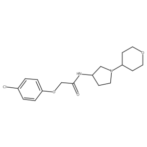 2-(4-Chlorophenoxy)-N-[1-(oxan-4-yl)pyrrolidin-3-yl]acetamide Structure