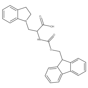 2-(9H-fluoren-9-ylmethoxycarbonylamino)-3-indolin-1-yl-propanoic acid结构式