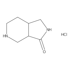 (3AS,7aS)-octahydro-3H-pyrrolo[3,4-c]pyridin-3-one hydrochloride Structure