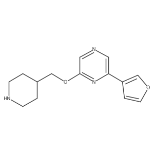 2-(Furan-3-yl)-6-[(piperidin-4-yl)methoxy]pyrazine结构式