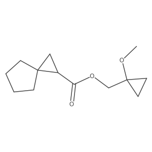 (1-Methoxycyclopropyl)methyl spiro[2.4]heptane-1-carboxylate结构式
