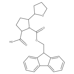 1-{[(9H-fluoren-9-yl)methoxy]carbonyl}-5-(oxolan-2-yl)pyrrolidine-2-carboxylic acid Structure