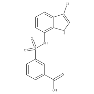 3-[(3-chloro-1H-indol-7-yl)sulfamoyl]benzoic acid结构式