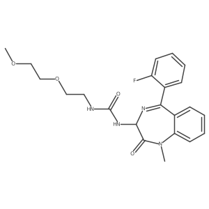 1-[5-(2-fluorophenyl)-1-methyl-2-oxo-2,3-dihydro-1H-1,4-benzodiazepin-3-yl]-3-[2-(2-methoxyethoxy)ethyl]urea Structure