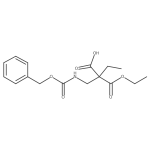 2-({[(Benzyloxy)carbonyl]amino}methyl)-2-(ethoxycarbonyl)butanoic acid Structure