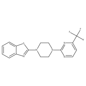 2-{4-[4-(Trifluoromethyl)pyrimidin-2-yl]piperazin-1-yl}-1,3-benzothiazole Structure