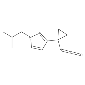 3-(1-isocyanatocyclopropyl)-1-(2-methylpropyl)-1H-pyrazole Structure
