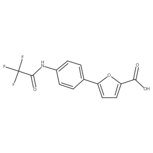 5-[4-(2,2,2-Trifluoroacetamido)phenyl]furan-2-carboxylic acid结构式
