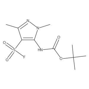 tert-butyl N-[4-(fluorosulfonyl)-1,3-dimethyl-1H-pyrazol-5-yl]carbamate Structure