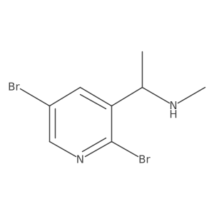 [1-(2,5-Dibromopyridin-3-yl)ethyl](methyl)amine Structure