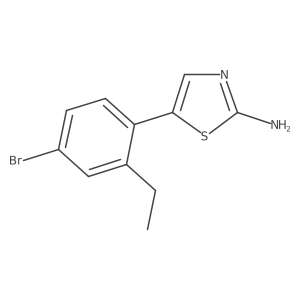 5-(4-Bromo-2-ethylphenyl)thiazol-2-amine结构式
