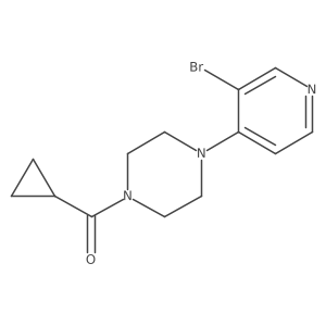 1-(3-Bromopyridin-4-yl)-4-cyclopropanecarbonylpiperazine结构式