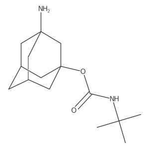 Carbamic acid, (1,1-dimethylethyl)-, 3-aminotricyclo[3.3.1.13,7]dec-1-yl ester Structure