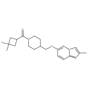 1-(3,3-Difluorocyclobutanecarbonyl)-4-[({2-methylimidazo[1,2-b]pyridazin-6-yl}oxy)methyl]piperidine结构式