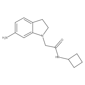 2-(6-Aminoindolin-1-yl)-N-cyclobutylacetamide结构式