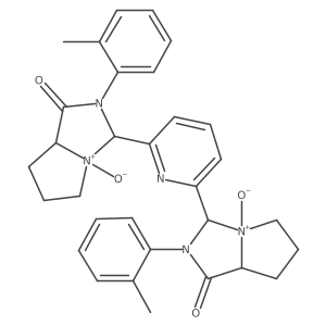 (3S,3'S,4R,4'R,7aS,7a'S)-3,3'-(Pyridine-2,6-diyl)bis(1-oxo-2-(o-tolyl)octahydropyrrolo[1,2-c]imidazole 4-oxide) Structure
