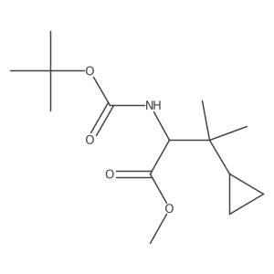 Methyl (S)-2-((tert-butoxycarbonyl)amino)-3-cyclopropyl-3-methylbutanoate结构式