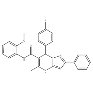 7-(4-fluorophenyl)-N-(2-methoxyphenyl)-5-methyl-2-(pyridin-4-yl)-4,7-dihydro-[1,2,4]triazolo[1,5-a]pyrimidine-6-carboxamide Structure